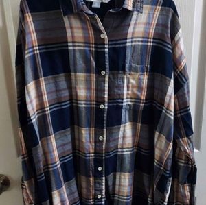 Old Navy Boyfriend Plaid Flannel